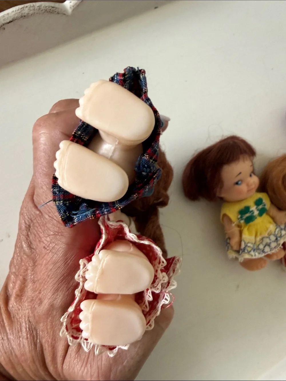 Vintage 1960s Uneeda Pee Wee Dolls Lot of 5